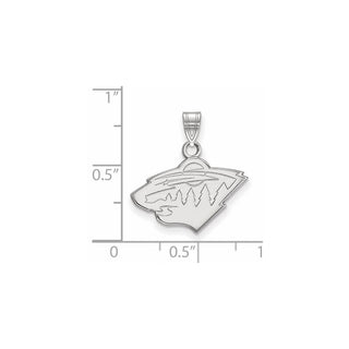 14k White Gold NHL LogoArt Minnesota Wild Small Pendant
