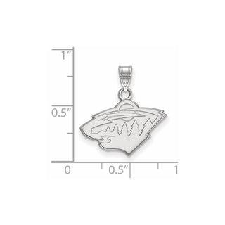 10k White Gold NHL LogoArt Minnesota Wild Small Pendant