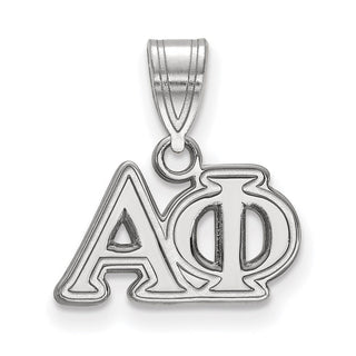 Sterling Silver Rhodium-plated LogoArt Alpha Phi Sorority Greek Letters Medium Pendant