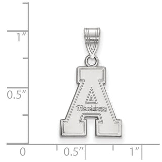 10k White Gold LogoArt Appalachian State University Medium Pendant