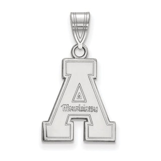 14k White Gold LogoArt Appalachian State University Medium Pendant