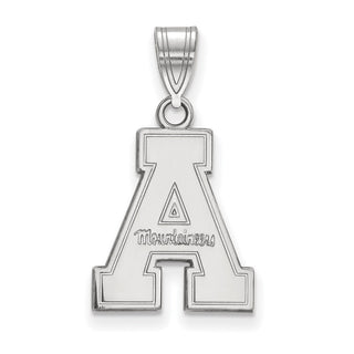 14k White Gold LogoArt Appalachian State University Medium Pendant