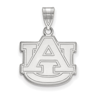 10k White Gold LogoArt Auburn University A-U Medium Pendant