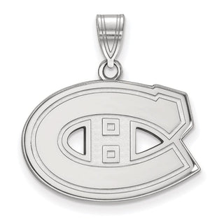 14k White Gold NHL LogoArt Montreal Canadiens Medium Pendant