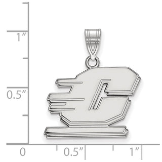 14k White Gold LogoArt Central Michigan University Letter C Medium Pendant