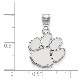 10k White Gold LogoArt Clemson University Tiger Paw Medium Pendant
