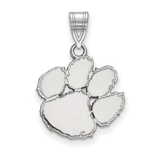 14k White Gold LogoArt Clemson University Tiger Paw Medium Pendant