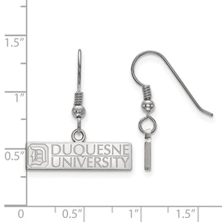 Sterling Silver LogoArt Duquesne University Small Dangle Earrings