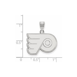 10k White Gold NHL LogoArt Philadelphia Flyers Medium Pendant