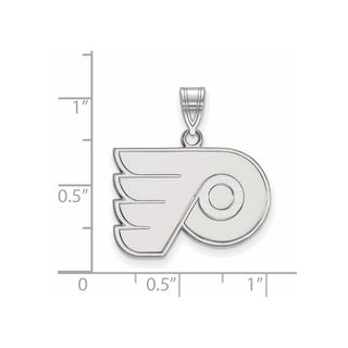 14k White Gold NHL LogoArt Philadelphia Flyers Medium Pendant