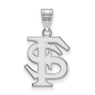 14k White Gold LogoArt Florida State University F-S Medium Pendant