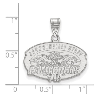 14k White Gold LogoArt Jacksonville State University Medium Pendant