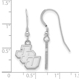 Sterling Silver Rhodium-plated LogoArt John Carroll University Small Dangle Wire Earrings