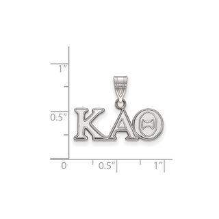 Sterling Silver Rhodium-plated LogoArt Kappa Alpha Theta Sorority Greek Letters Medium Pendant