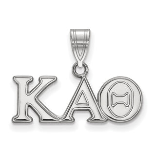 Sterling Silver Rhodium-plated LogoArt Kappa Alpha Theta Sorority Greek Letters Medium Pendant