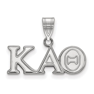 Sterling Silver Rhodium-plated LogoArt Kappa Alpha Theta Sorority Greek Letters Medium Pendant