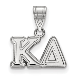 Sterling Silver Rhodium-plated LogoArt Kappa Delta Sorority Greek Letters Medium Pendant
