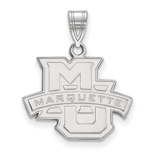 Sterling Silver Rhodium-plated LogoArt Marquette University Medium Pendant
