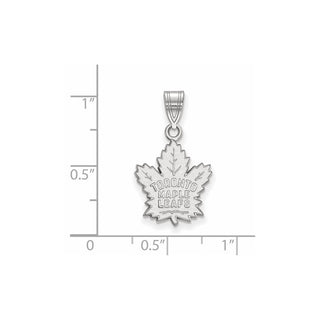 10k White Gold NHL LogoArt Toronto Maple Leafs Medium Pendant