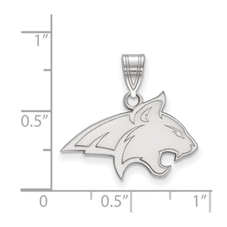 10k White Gold LogoArt Montana State University Bobcat Medium Pendant