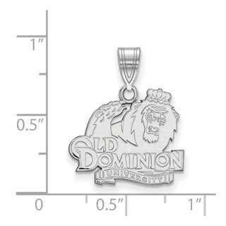 Sterling Silver Rhodium-plated LogoArt Old Dominion University Medium Pendant