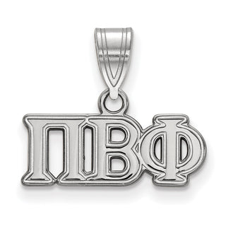 Sterling Silver Rhodium-plated LogoArt Pi Beta Phi Sorority Greek Letters Medium Pendant