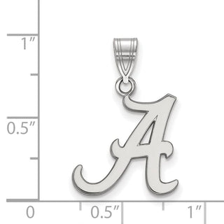 10k White Gold LogoArt University of Alabama Letter A Medium Pendant