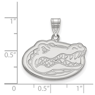 10k White Gold LogoArt University of Florida Gator Medium Pendant 1W003UFL