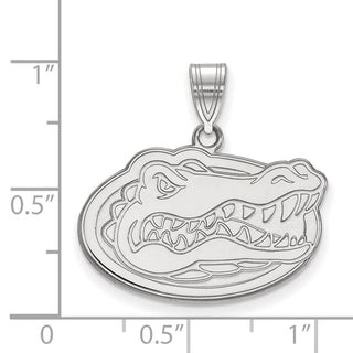 10k White Gold LogoArt University of Florida Gator Medium Pendant 1W003UFL