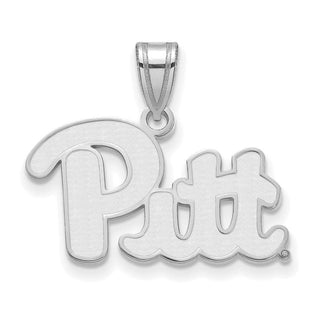 Sterling Silver Rhodium-plated LogoArt University of Pittsburgh Medium Pendant