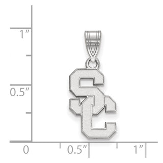 14k White Gold LogoArt University of Southern California S-C Medium Pendant