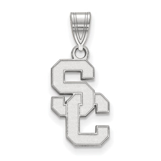 14k White Gold LogoArt University of Southern California S-C Medium Pendant