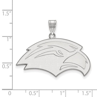 14k White Gold LogoArt University of Southern Mississippi Eagle Large Pendant