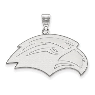 14k White Gold LogoArt University of Southern Mississippi Eagle Large Pendant