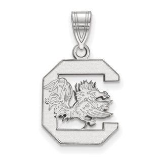 14k White Gold LogoArt University of South Carolina Medium Pendant