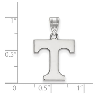 10k White Gold LogoArt University of Tennessee Letter T Medium Pendant