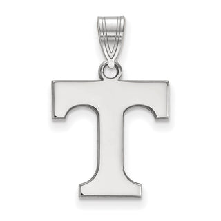 Sterling Silver Rhodium-plated LogoArt University of Tennessee Letter T Medium Pendant