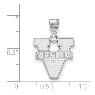 Sterling Silver Rhodium-plated LogoArt University of Virginia Medium Pendant