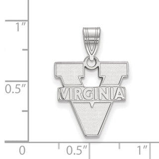 10k White Gold LogoArt University of Virginia Medium Pendant