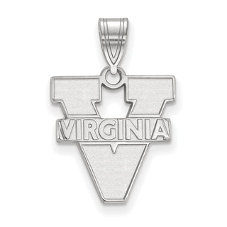 Sterling Silver Rhodium-plated LogoArt University of Virginia Medium Pendant