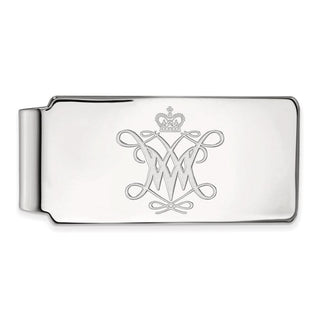 10k White Gold LogoArt College of William and Mary Money Clip