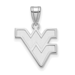 10k White Gold LogoArt West Virginia University W-V Medium Pendant