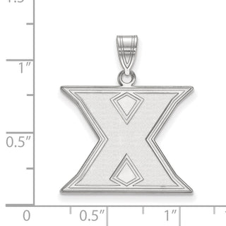 Sterling Silver Rhodium-plated LogoArt Xavier University Letter X Large Pendant