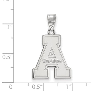 10k White Gold LogoArt Appalachian State University Large Pendant