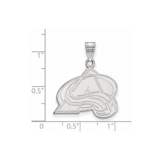 14k White Gold NHL LogoArt Colorado Avalanche Letter A Large Pendant
