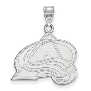10k White Gold NHL LogoArt Colorado Avalanche Letter A Large Pendant