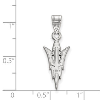 10k White Gold LogoArt Arizona State University Pitchfork Large Pendant