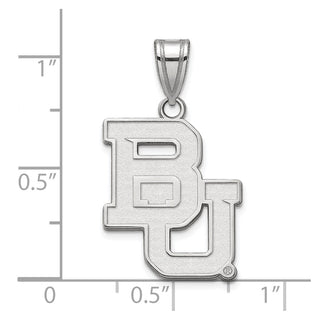 10k White Gold LogoArt Baylor University Bears Large Pendant