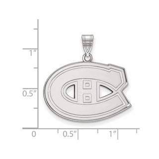 14k White Gold NHL LogoArt Montreal Canadiens Large Pendant