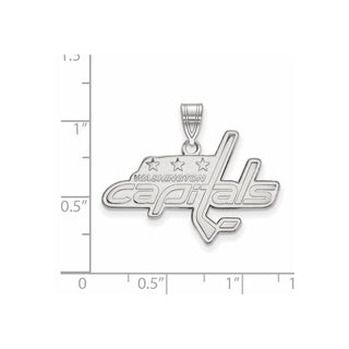 14k White Gold NHL LogoArt Washington Capitals Large Pendant